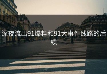 深夜流出91爆料和91大事件线路的后续