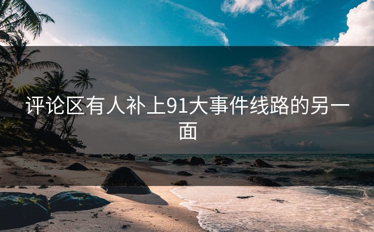 评论区有人补上91大事件线路的另一面