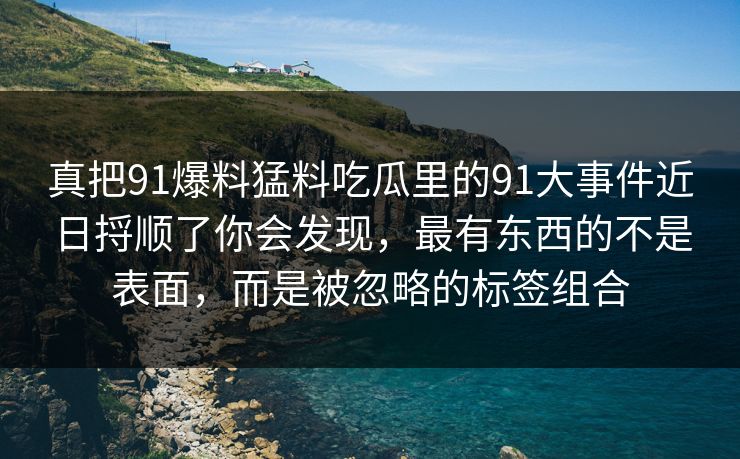 真把91爆料猛料吃瓜里的91大事件近日捋顺了你会发现，最有东西的不是表面，而是被忽略的标签组合
