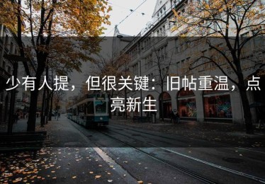 少有人提，但很关键：旧帖重温，点亮新生