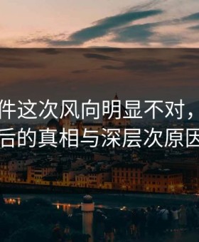 91大事件这次风向明显不对，揭示背后的真相与深层次原因