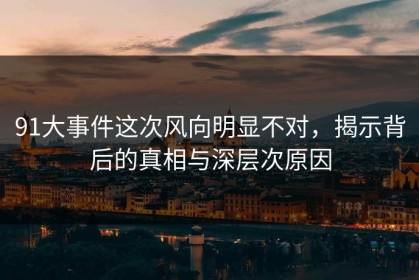 91大事件这次风向明显不对，揭示背后的真相与深层次原因
