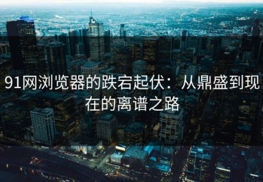 91网浏览器的跌宕起伏：从鼎盛到现在的离谱之路