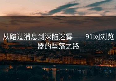 从路过消息到深陷迷雾——91网浏览器的坠落之路