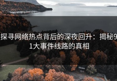 探寻网络热点背后的深夜回升：揭秘91大事件线路的真相