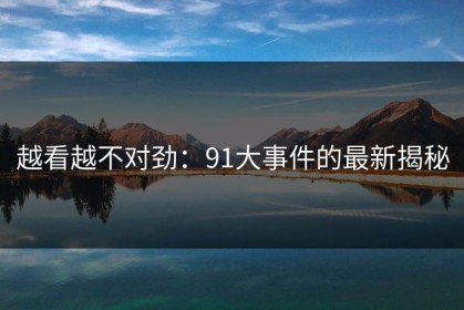 越看越不对劲：91大事件的最新揭秘