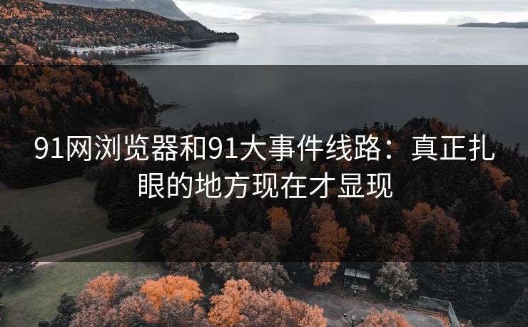 91网浏览器和91大事件线路:真正扎眼的地方现在才显现 91网浏览器和91大事件线路:真正扎眼的地方现在才显现